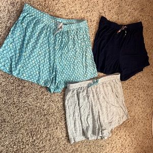 BNWOT 3-pack super soft women’s lounge/sleep shorts in size small!